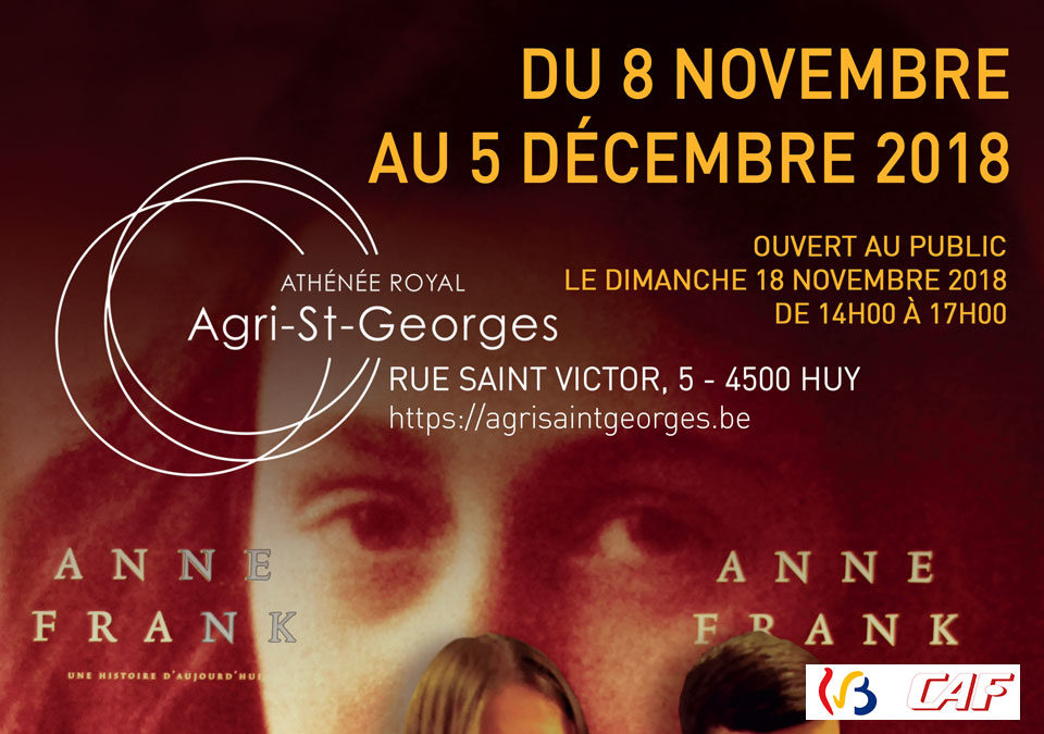 Exposition Anne Frank du 8 novembre au 5 décembre
