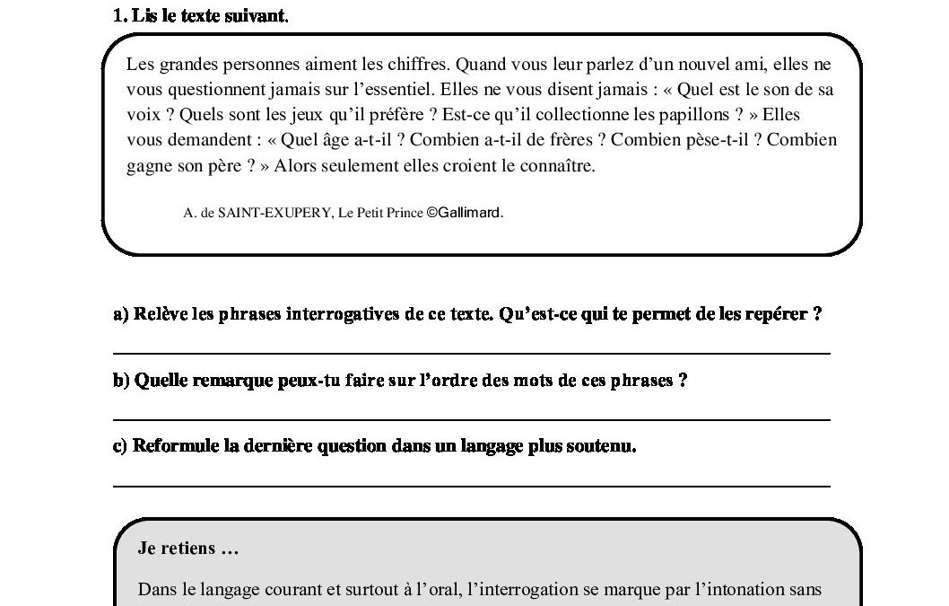 1CB- Francais- Fiche 8 Poser une question-23042020