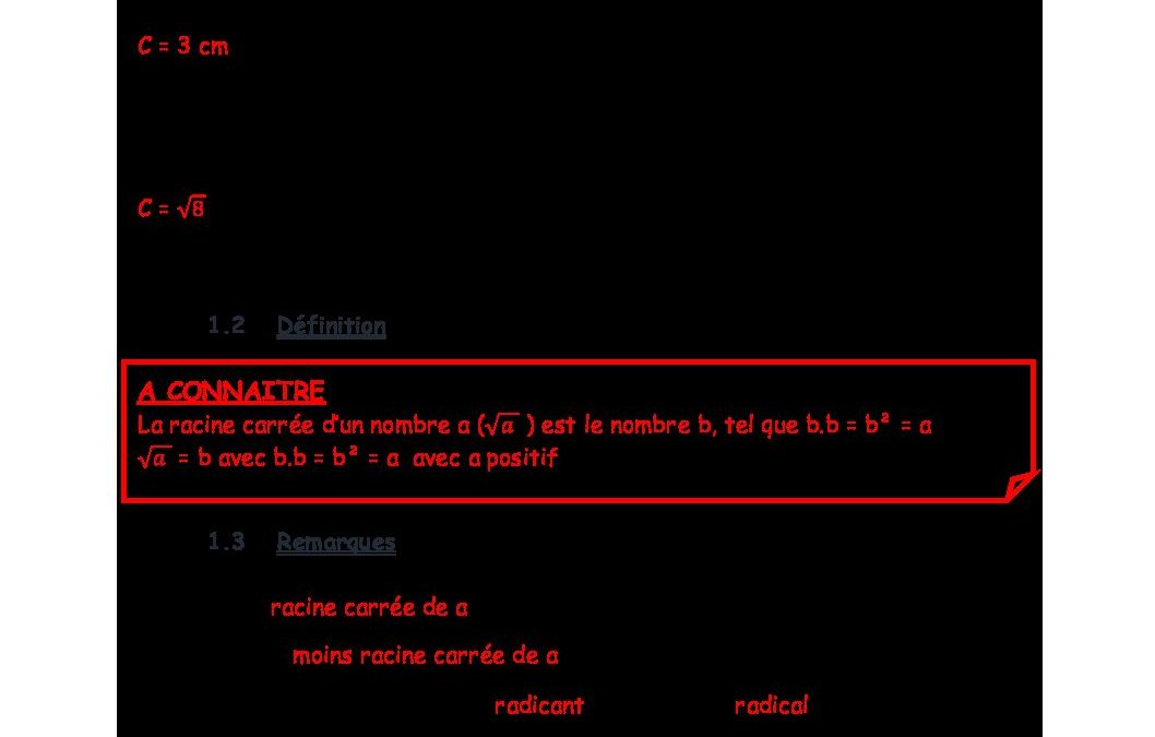 3G Mathématiques, Correctif tavail 1, Pytagore et les racines carrées.