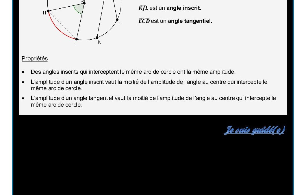 3G, Mathématiques, Travail 3