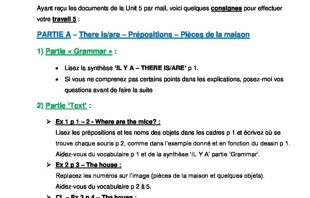 3G.Anglais 2.Travail 5