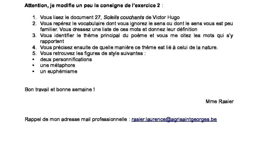 4G. français prépa pour vendredi 8 mai