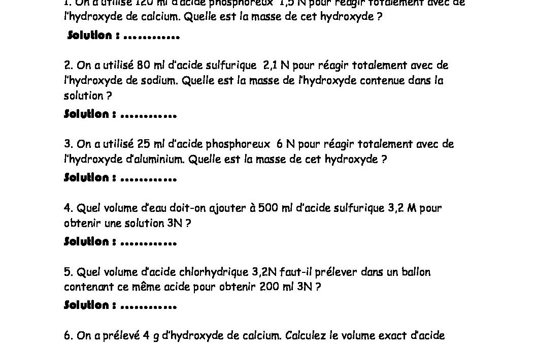 5 AGRO (BOTHYVANDEREYKEN) – Exercices OBG – 2e partie