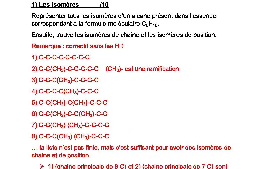 5 SA Chimie appliquee Correctif Controle formatif Chimie organnique covid19-31032020