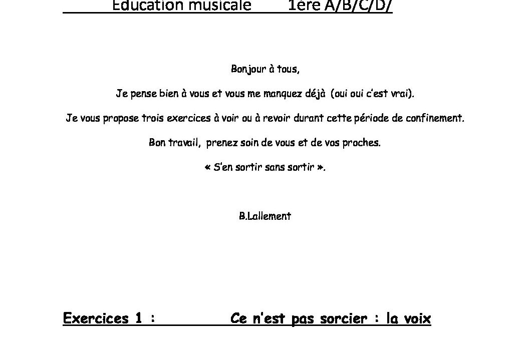 Education musicale-Huy-1A-22032020