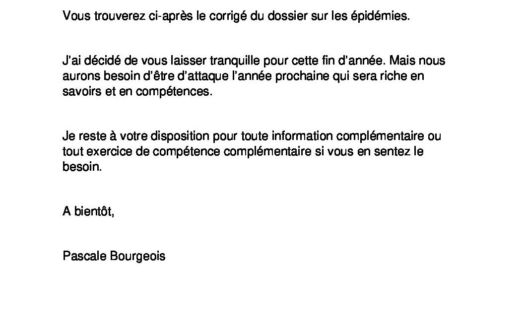 correctif questionnaire petit histoire des épidémies 5e